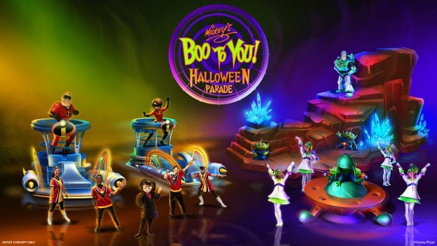 The Incredibles and Buzz Lightyear Floats Join ‘Mickey’s Boo To You’ Halloween At Magic Kingdom