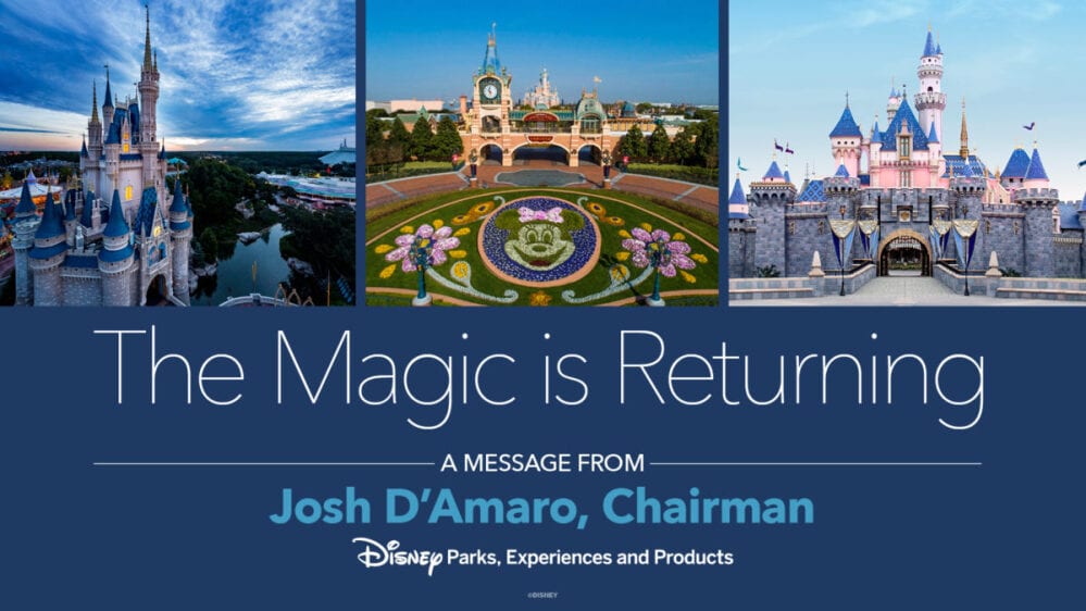 Josh D’Amaro’s Thoughtful Message On Reopening Of Disney Parks Worldwide