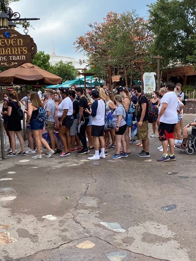 Disney Cast Members Reportedly Reprimanded Or Terminated For Viral Photo of Overcrowding at Seven Dwarfs Mine Train