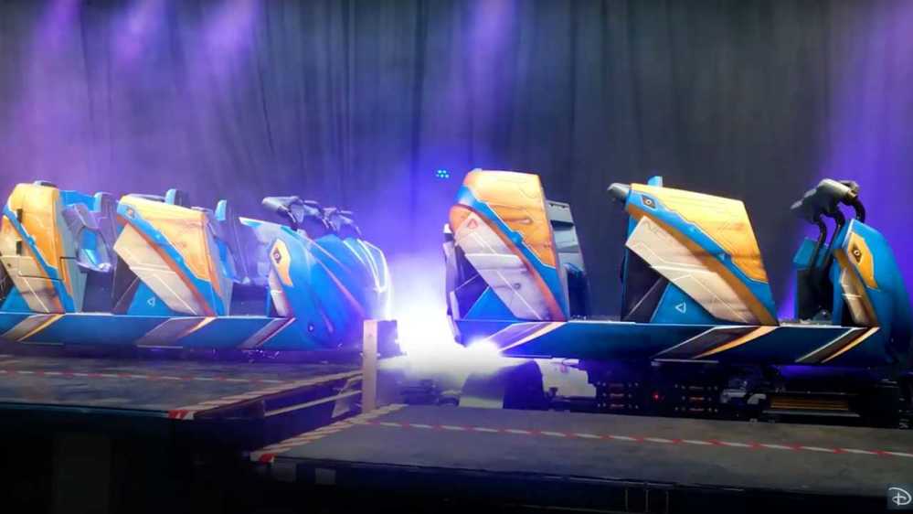 Guardians Of The Galaxy: Cosmic Rewind Ride Vehicles First Look-Video