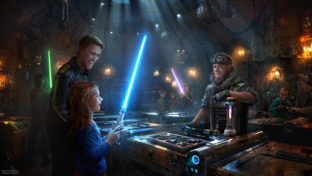 Build your own customized lightsaber at Savi’s Workshop in Star Wars: Galaxy Edge